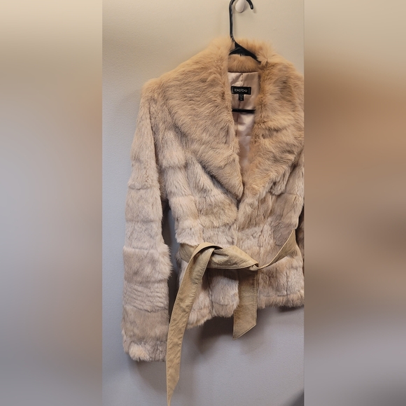 Bebe genuine leather & Genuine rabbit fur coat - Picture 4 of 13